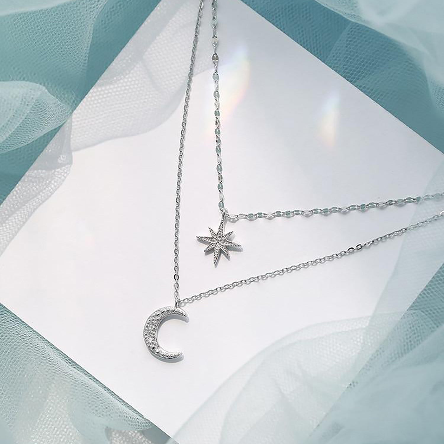 layered star anklet