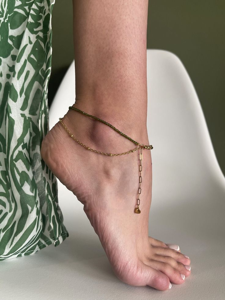 layered star anklet