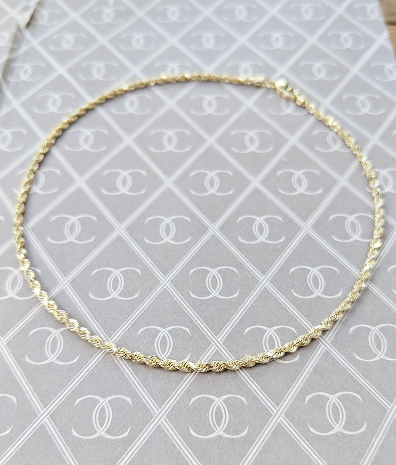twist chain anklet elegant