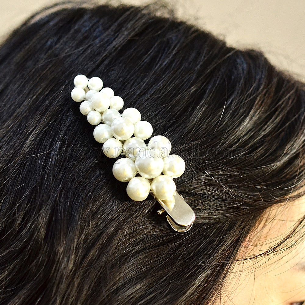 pearl hair clip set