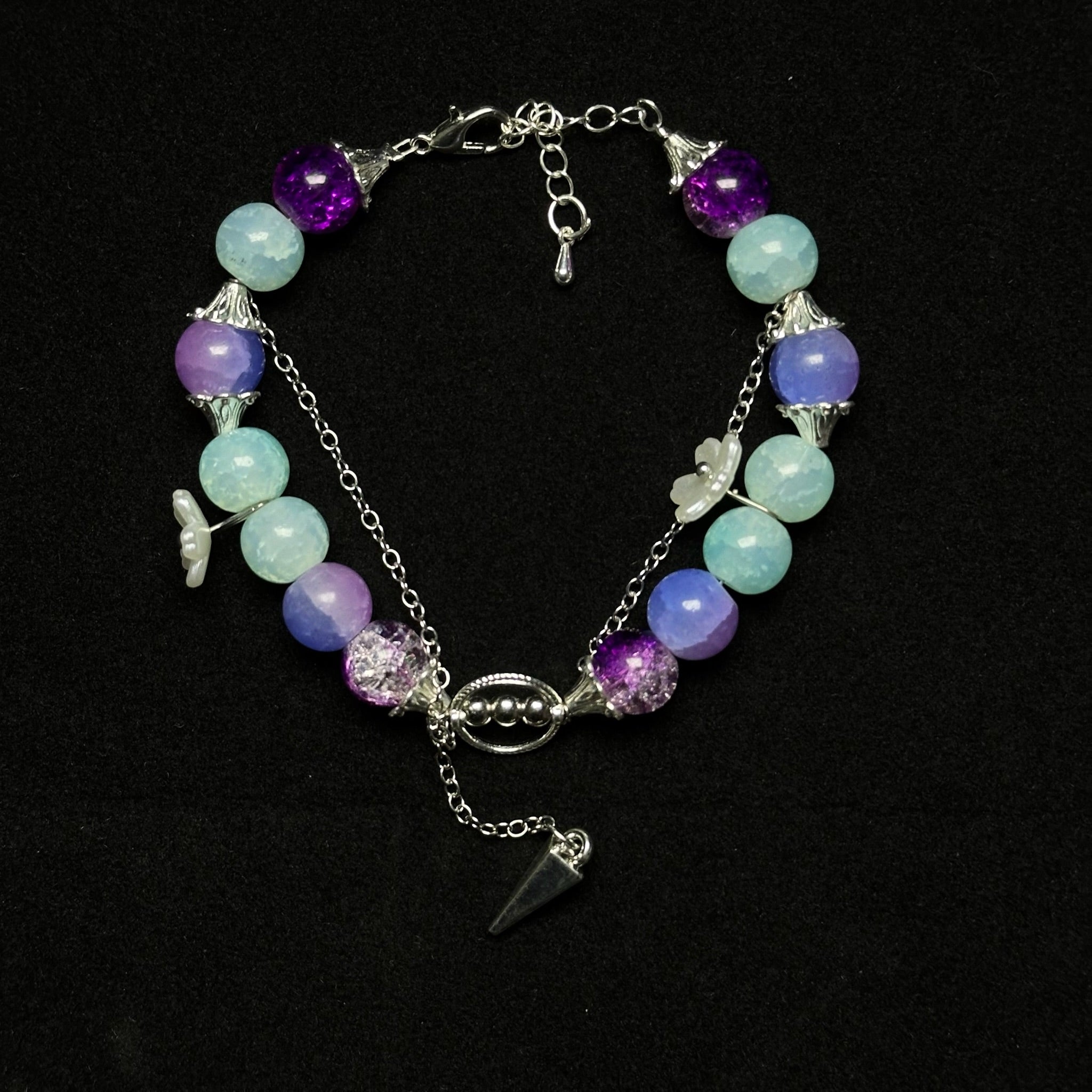 bohemian crystal beaded anklet