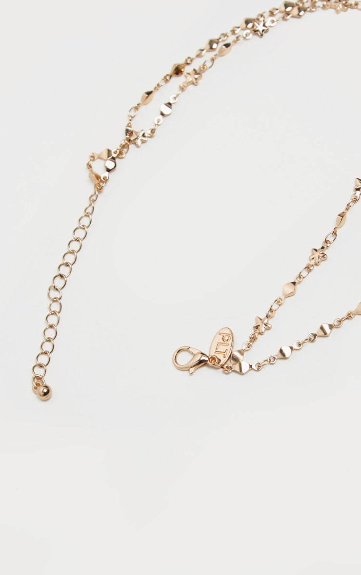 layered star anklet celestial