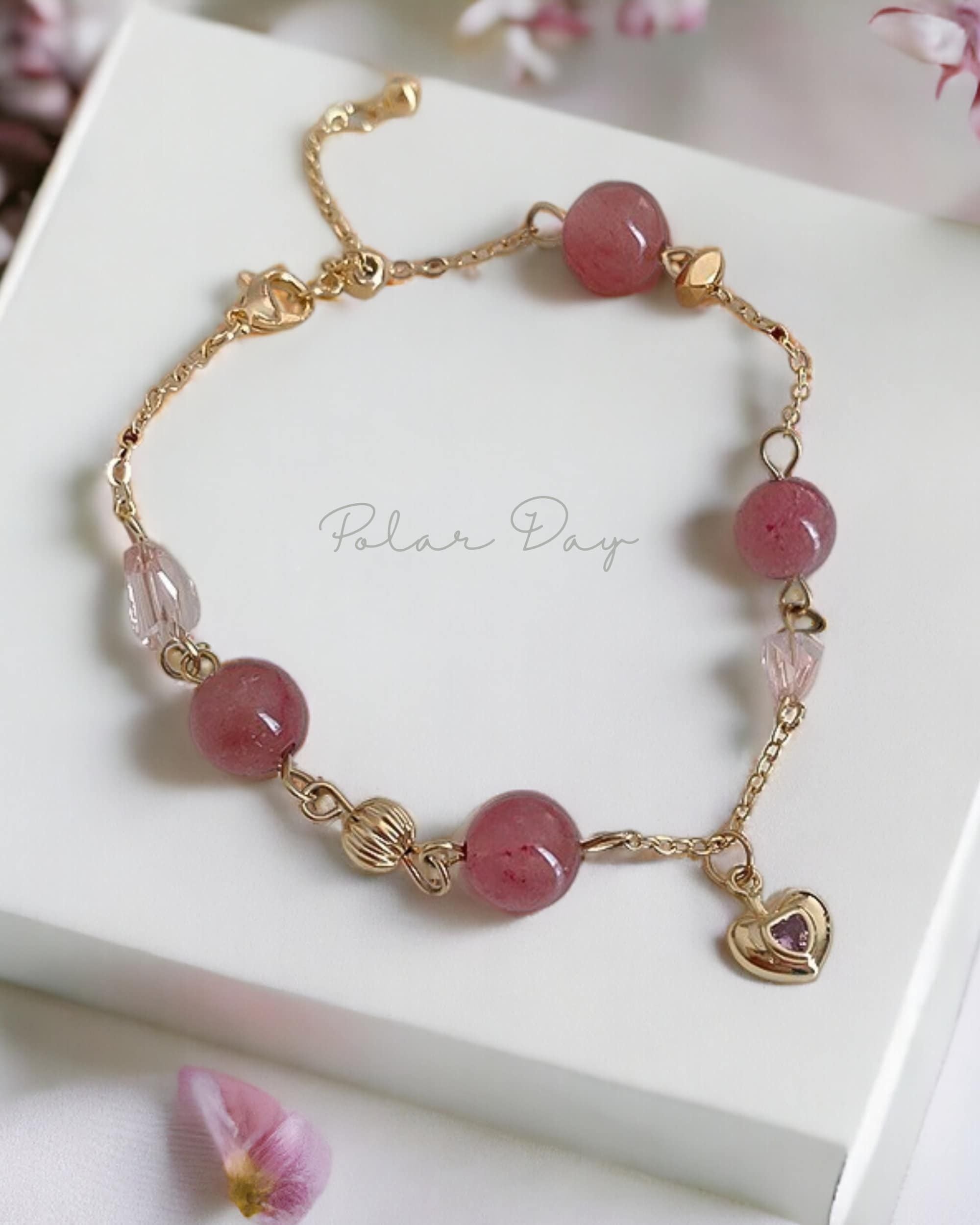 strawberry crystal bracelet