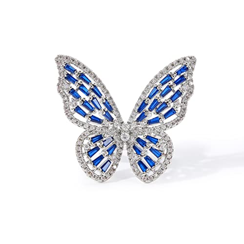 butterfly crystal ring adjustable