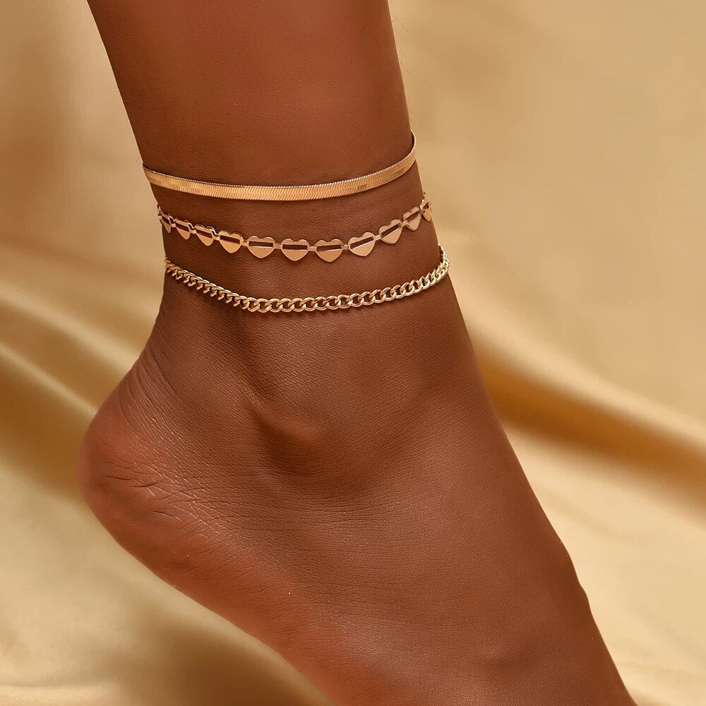 turquoise beach anklet summer