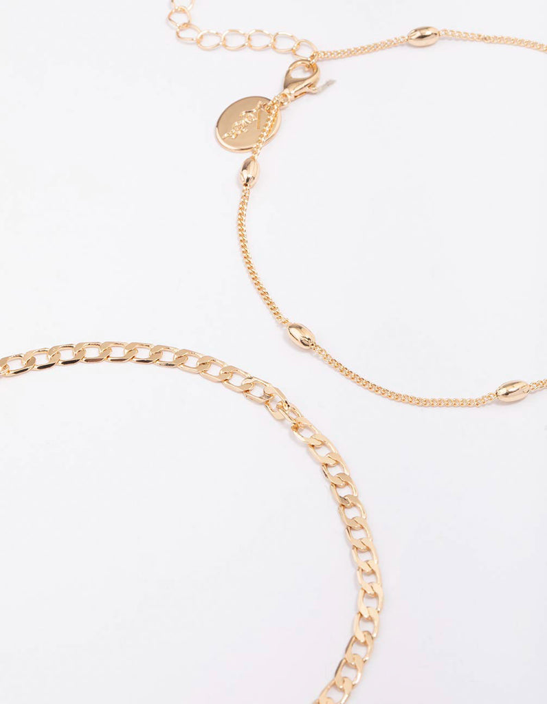 layered star anklet celestial