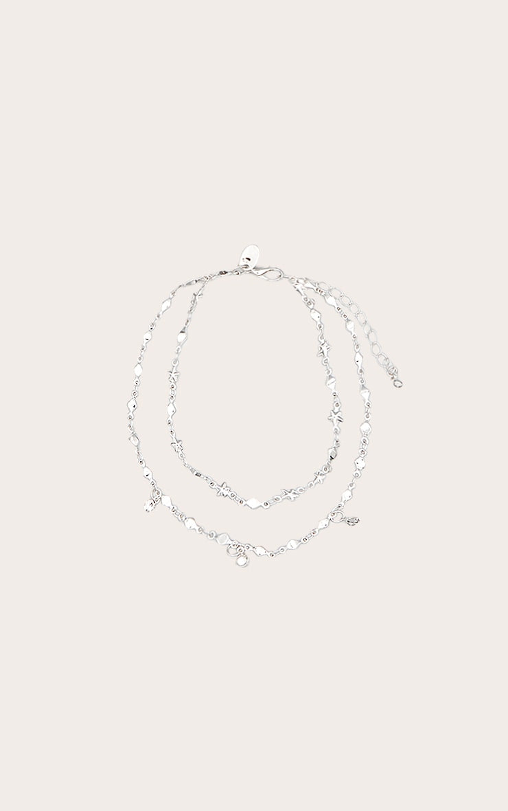layered star anklet