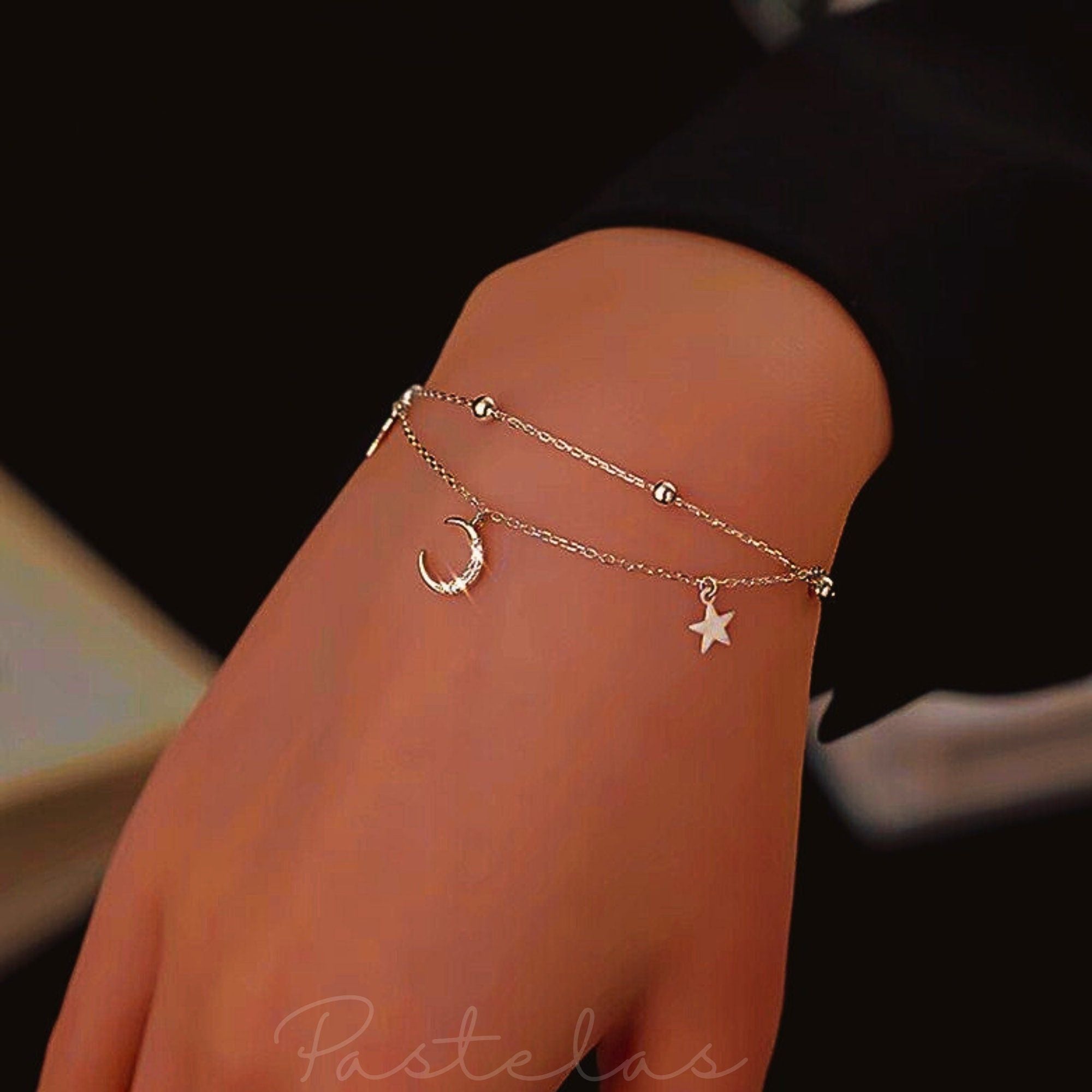 star moon bracelet celestial