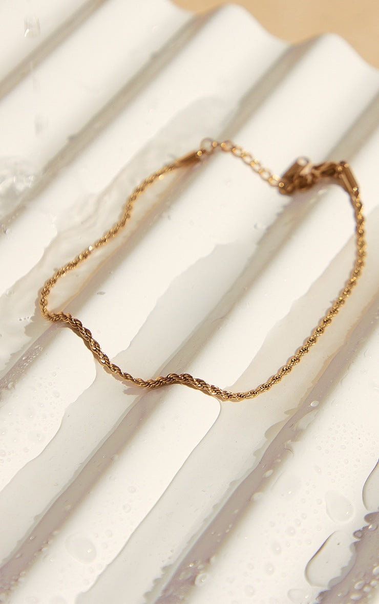 twist chain anklet elegant