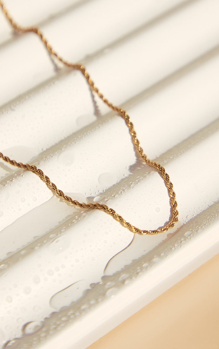 twist chain anklet elegant