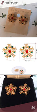 snowflake crystal tassel earrings