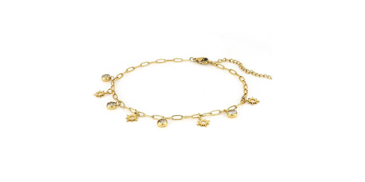 rose gold zirconia anklet