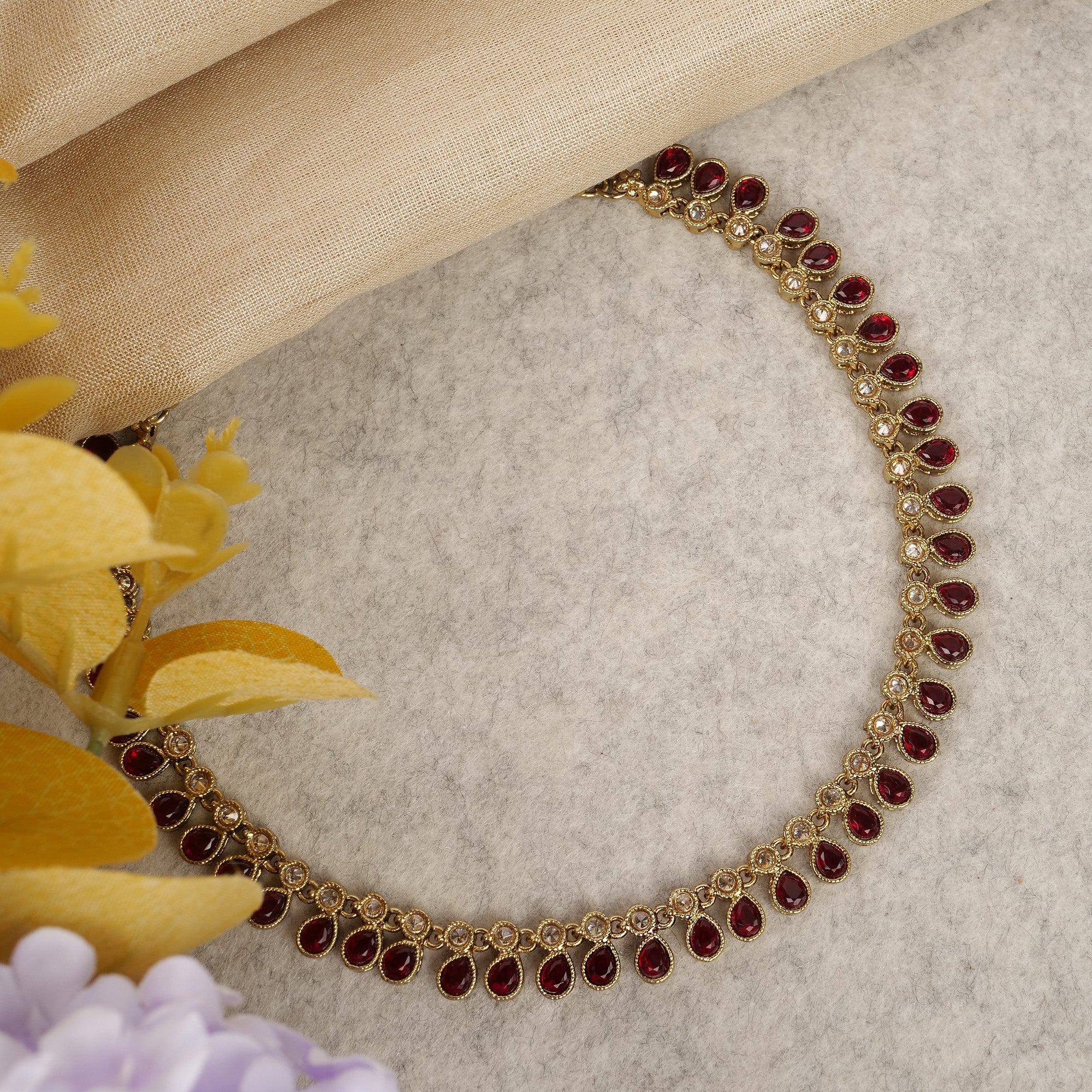 crystal drop anklet
