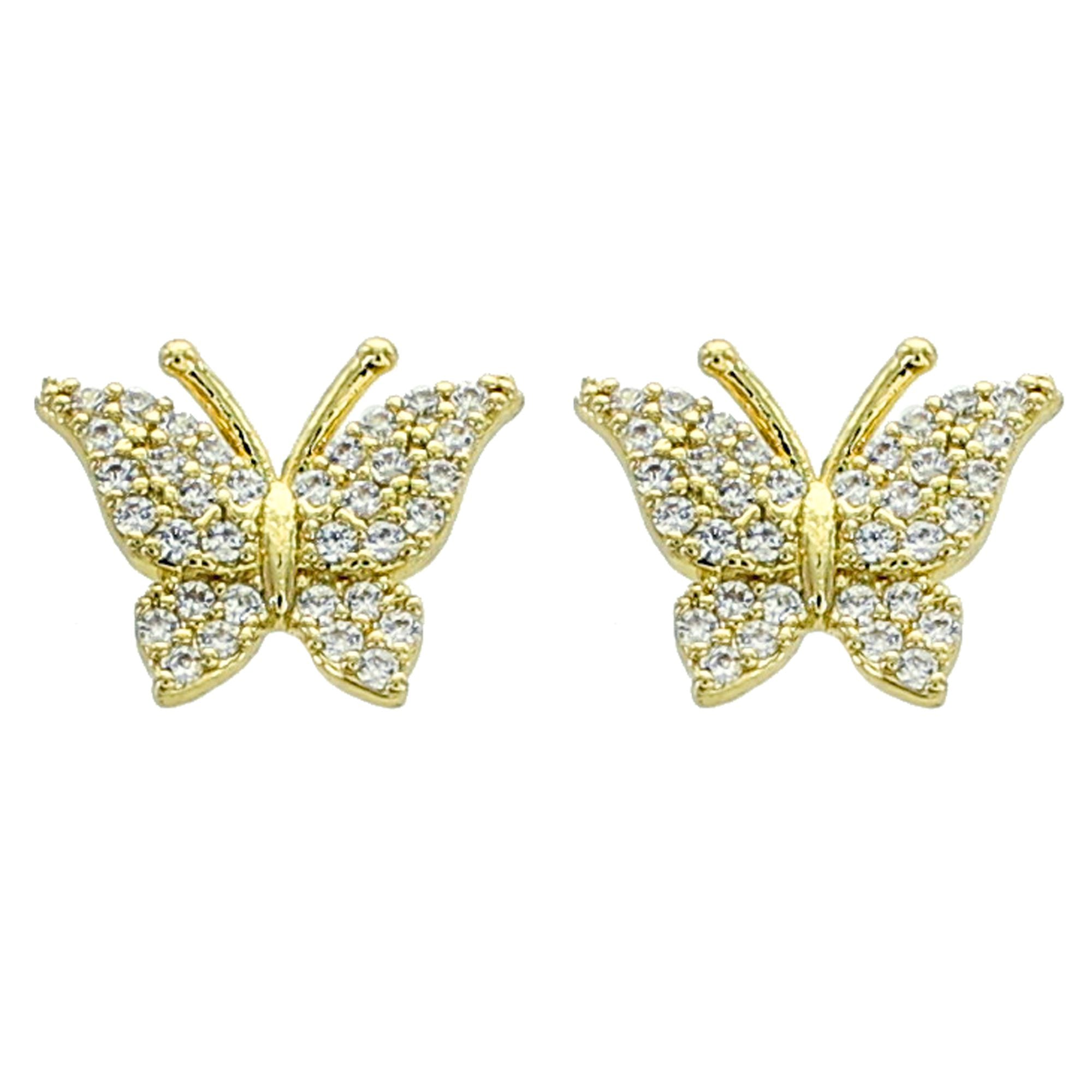 butterfly stud earrings