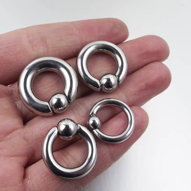 ball closure nose ring — classic stainless steel hoop