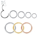 seamless nose hoop — minimalist stainless steel ring