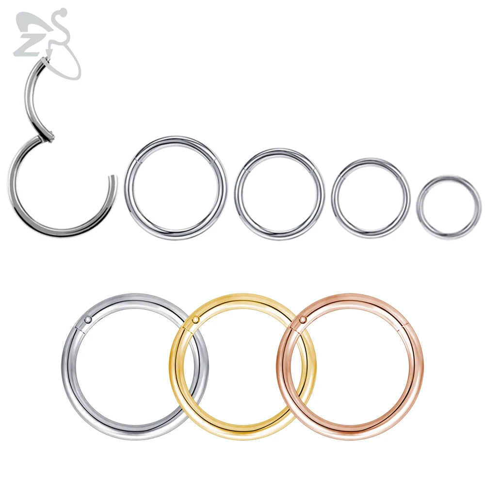 seamless nose hoop — minimalist stainless steel ring