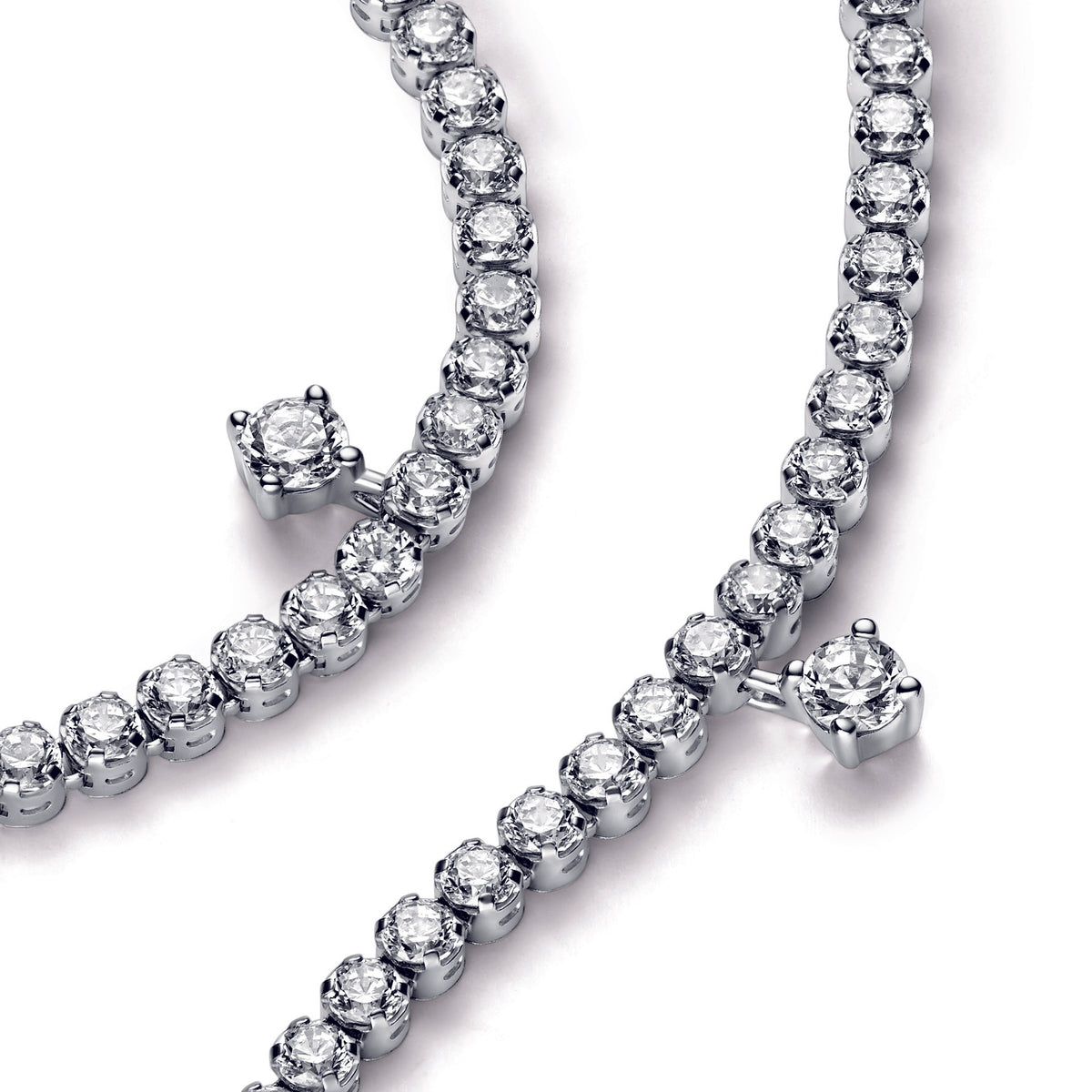 crystal tennis anklet