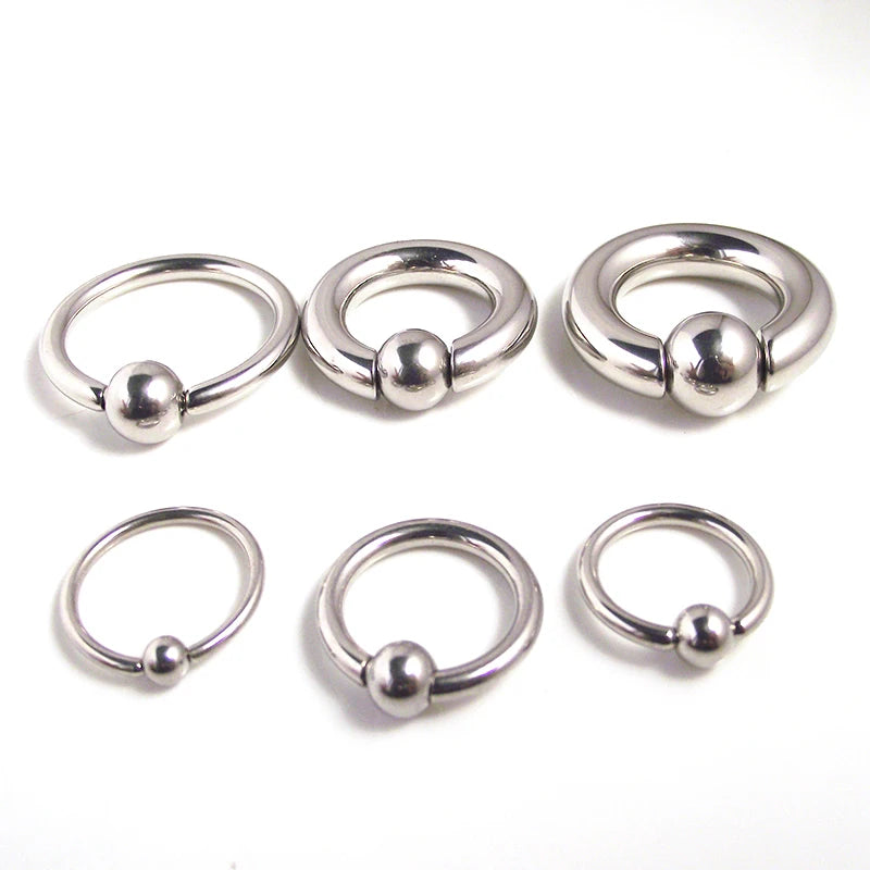 ball closure nose ring — classic stainless steel hoop