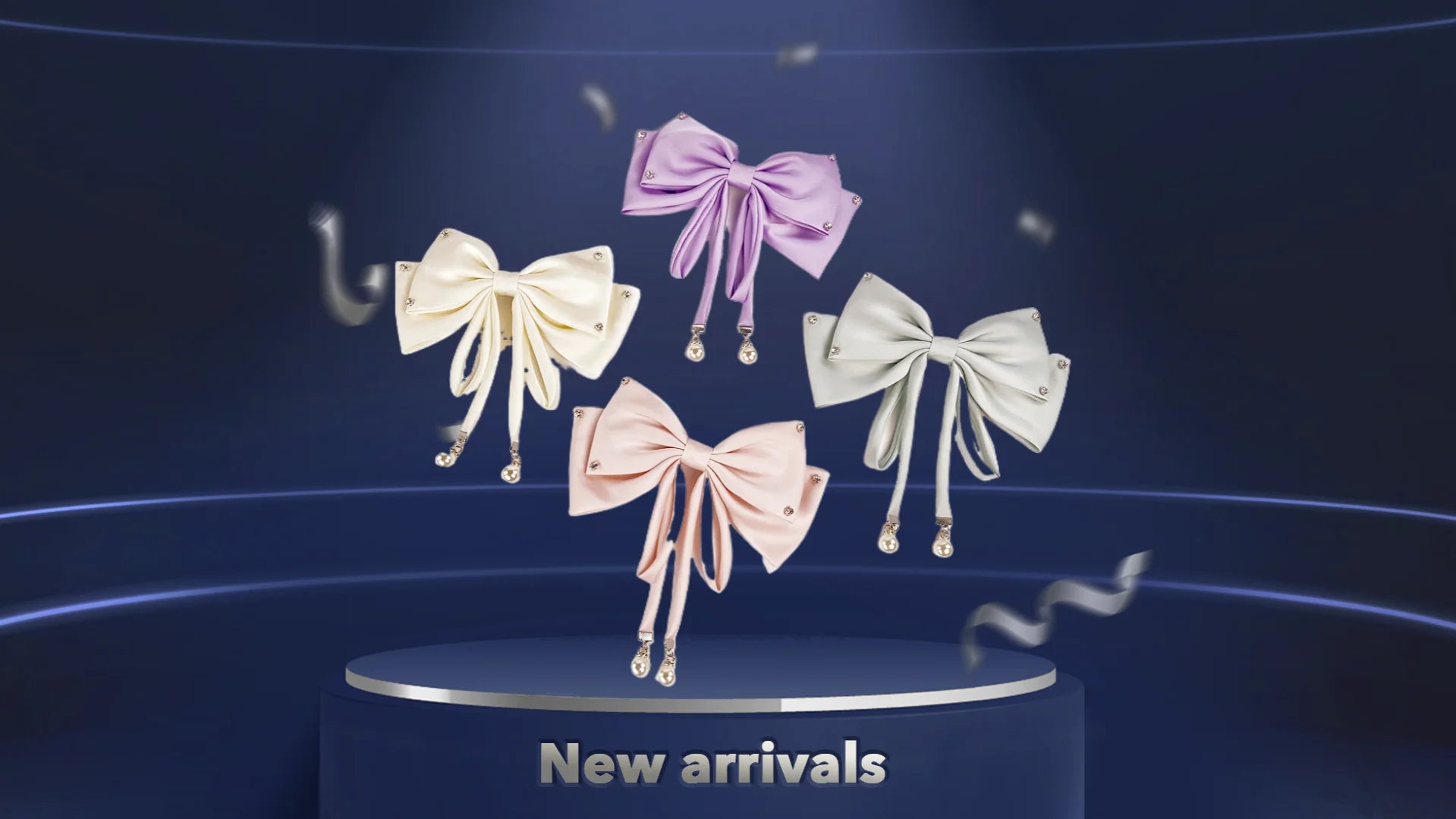 pearl bow hair claw