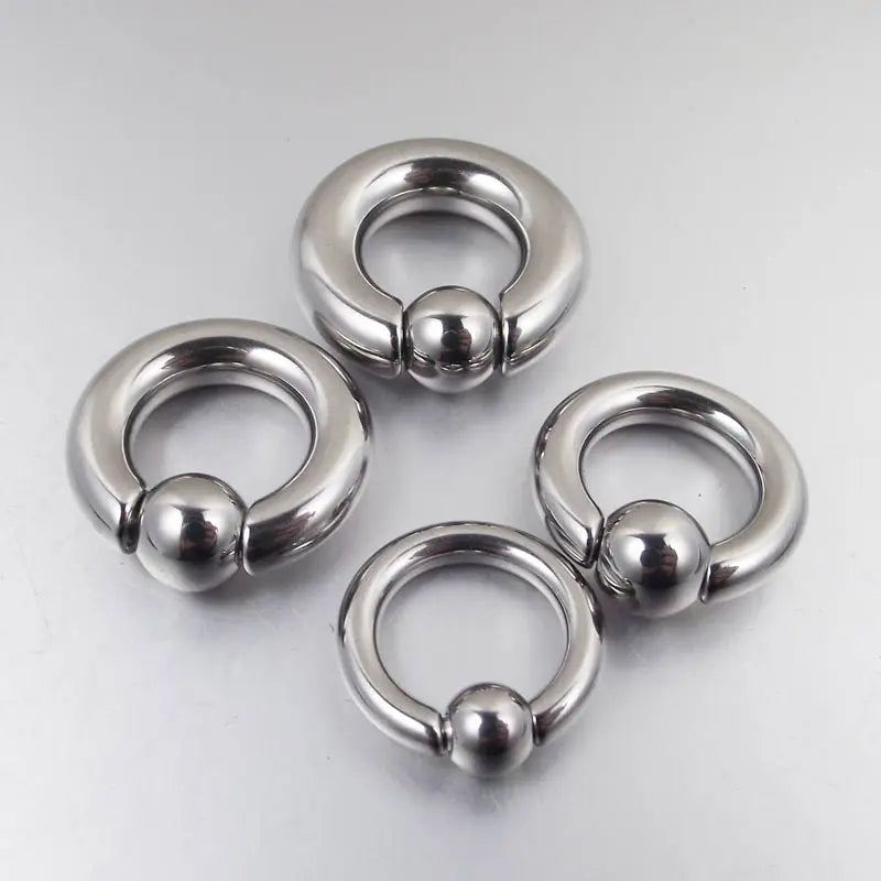 ball closure nose ring — classic stainless steel hoop
