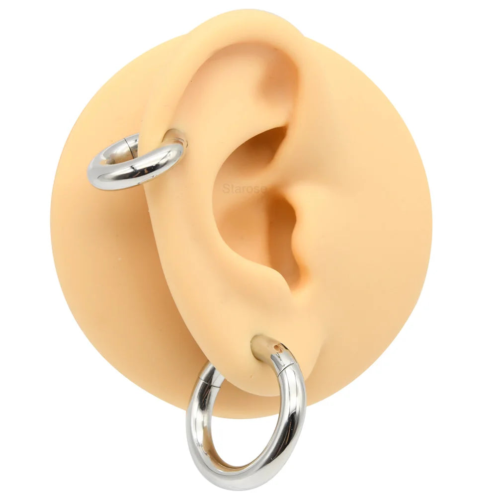 twisted nose hoop — braided stainless steel nose ring