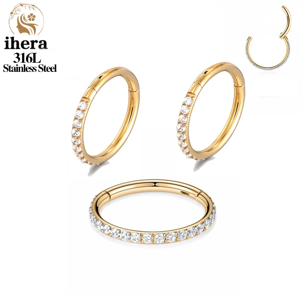 nose stud & hoop set — stainless steel nose ring kit