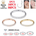 stainless steel nose ring set — 4 colour multi-pack