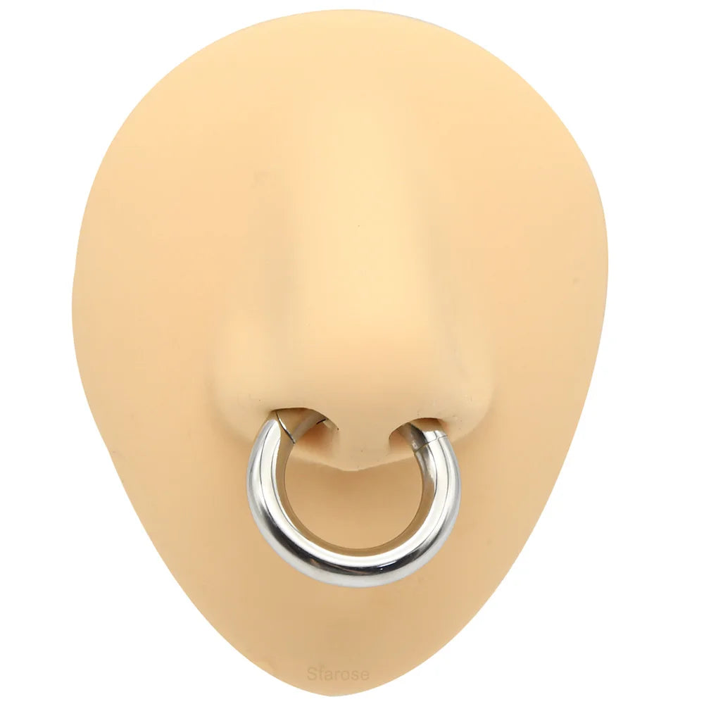 twisted nose hoop — braided stainless steel nose ring