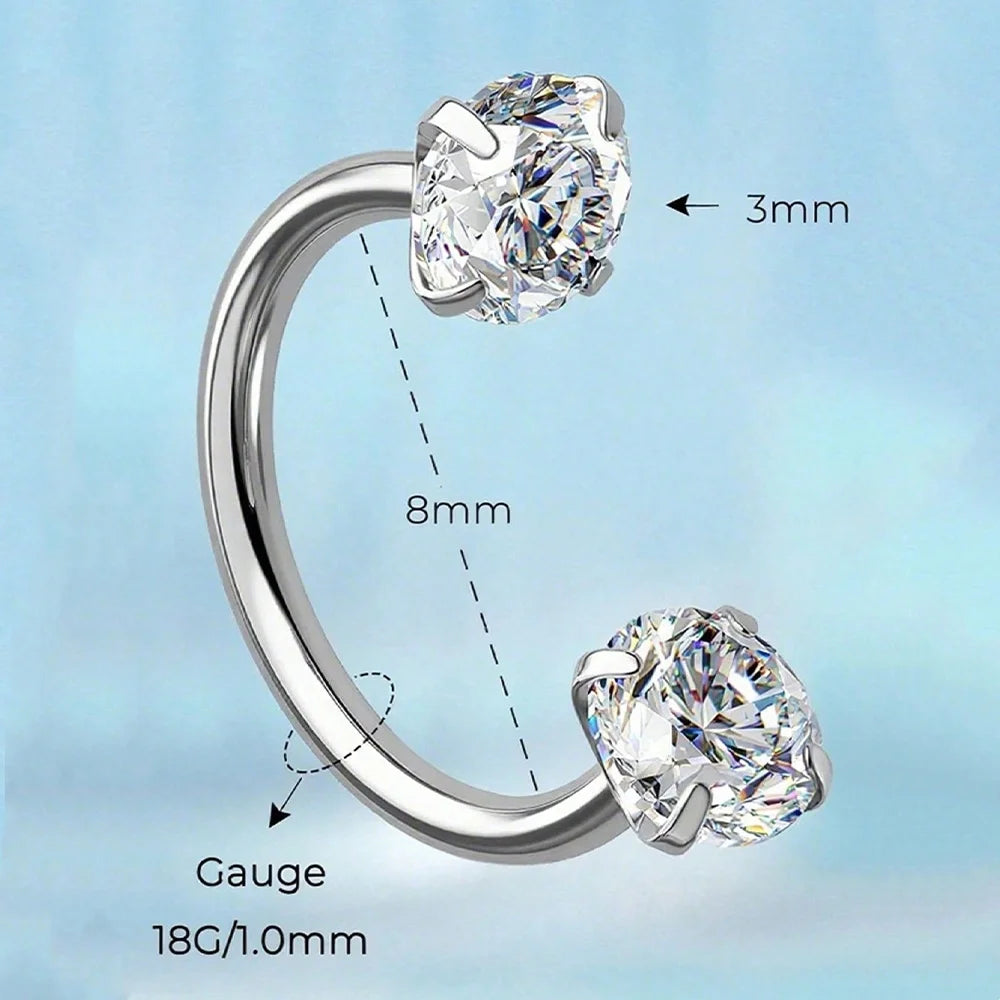 nose ring piercing set — stainless steel nose jewellery