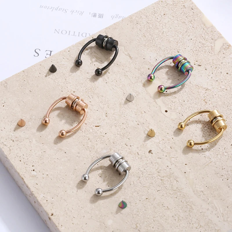 magnetic false nose ring — horseshoe septum hoop