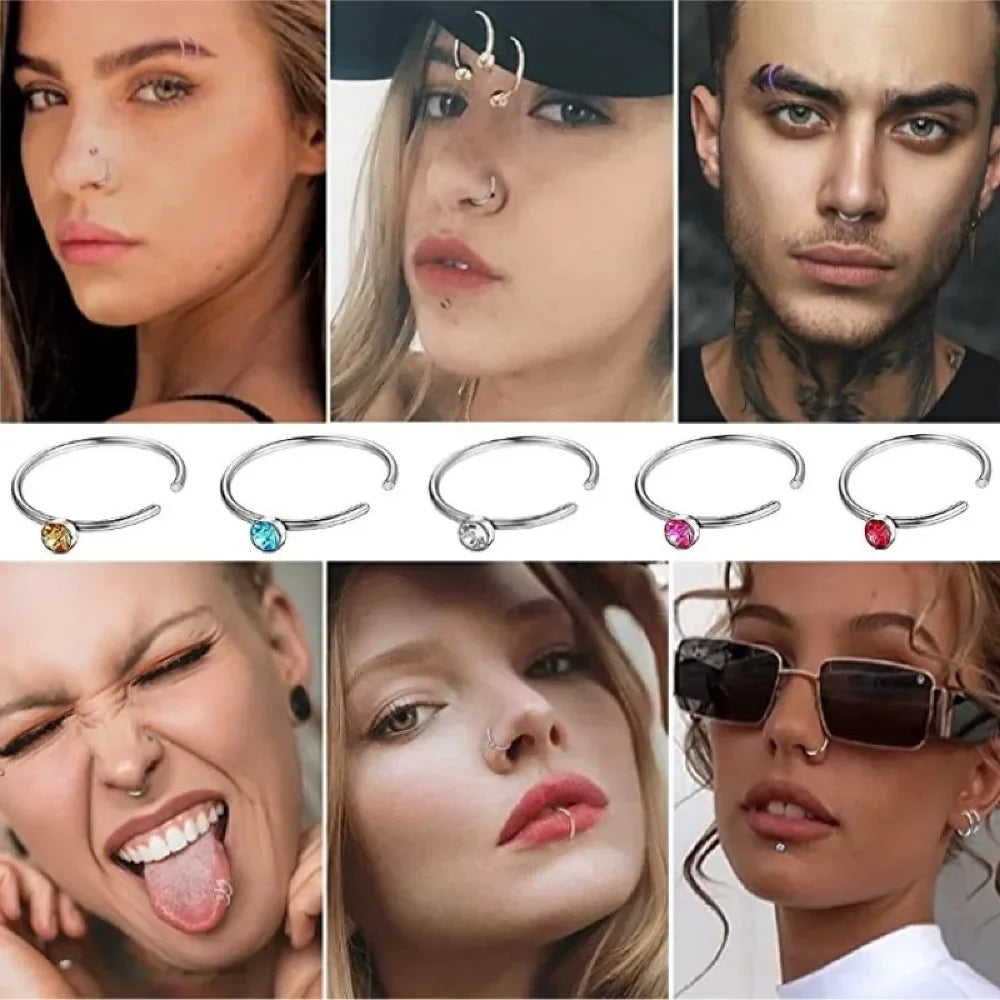 crystal nose clip — dainty no-piercing nose stud