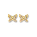 butterfly gold crystal earrings