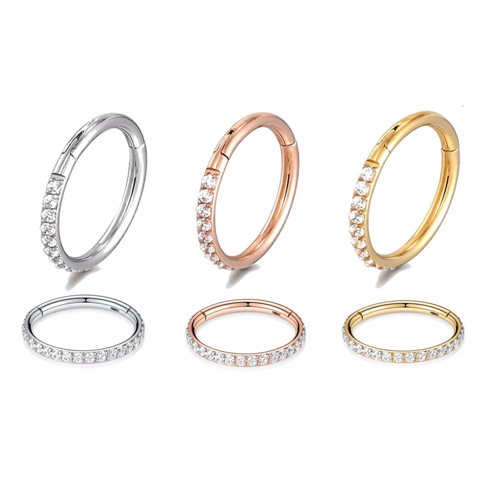 nose stud & hoop set — stainless steel nose ring kit