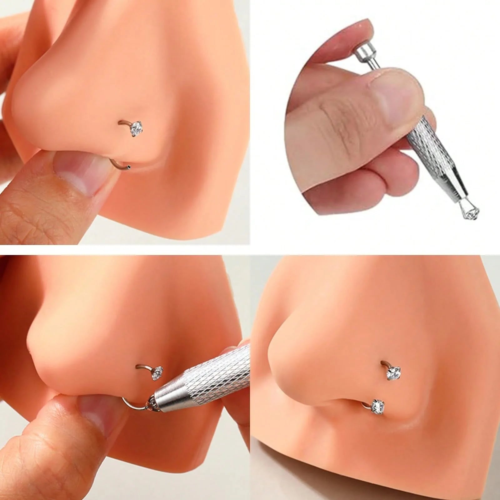 nose ring piercing set — stainless steel nose jewellery
