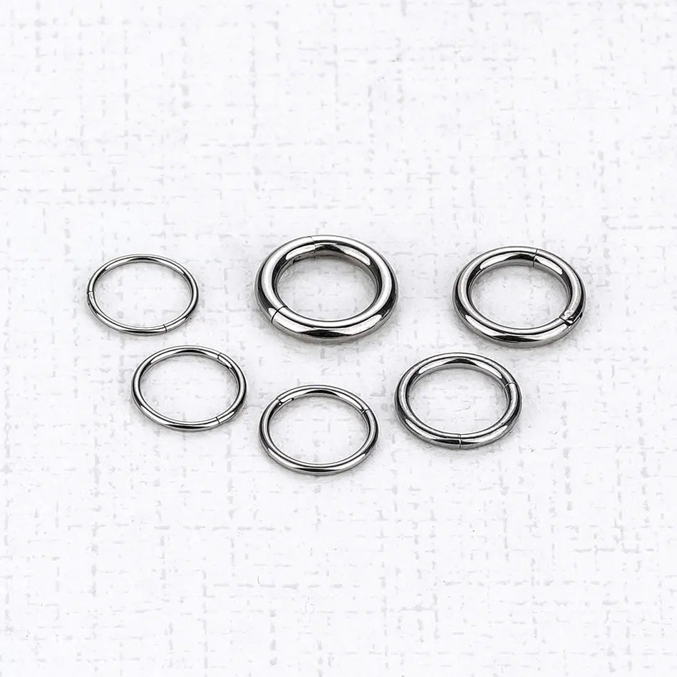 seamless nose hoop — minimalist stainless steel ring