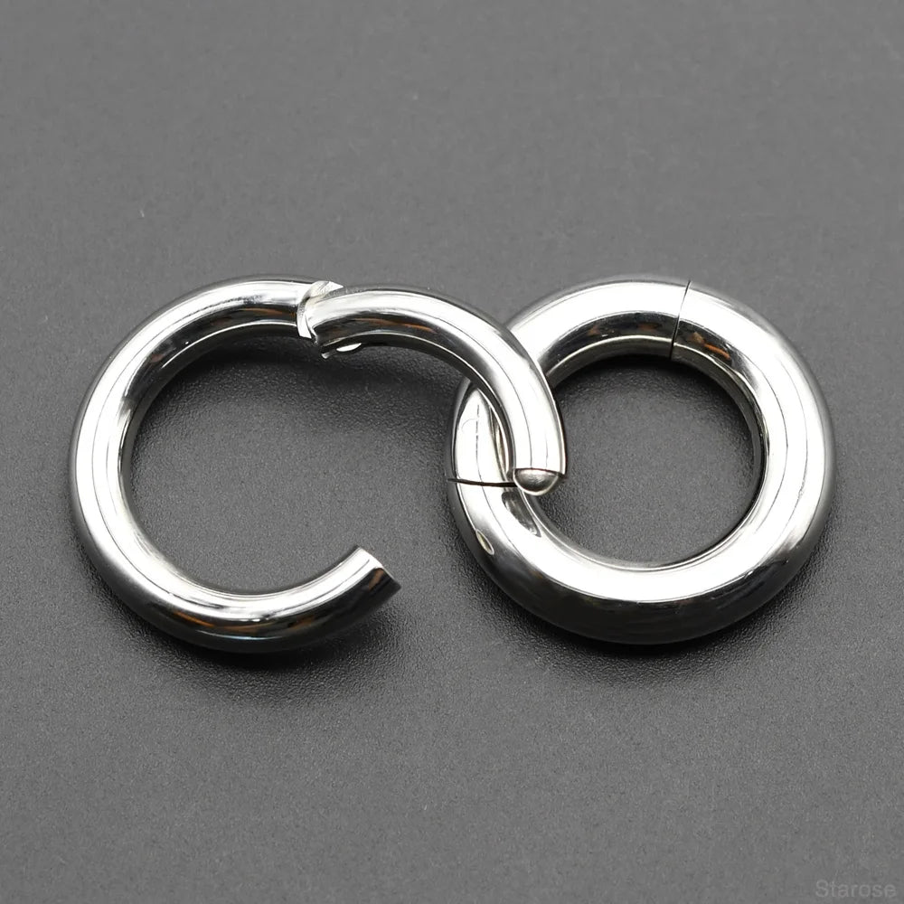 twisted nose hoop — braided stainless steel nose ring