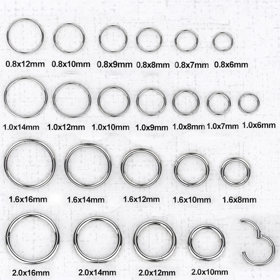 seamless nose hoop — minimalist stainless steel ring