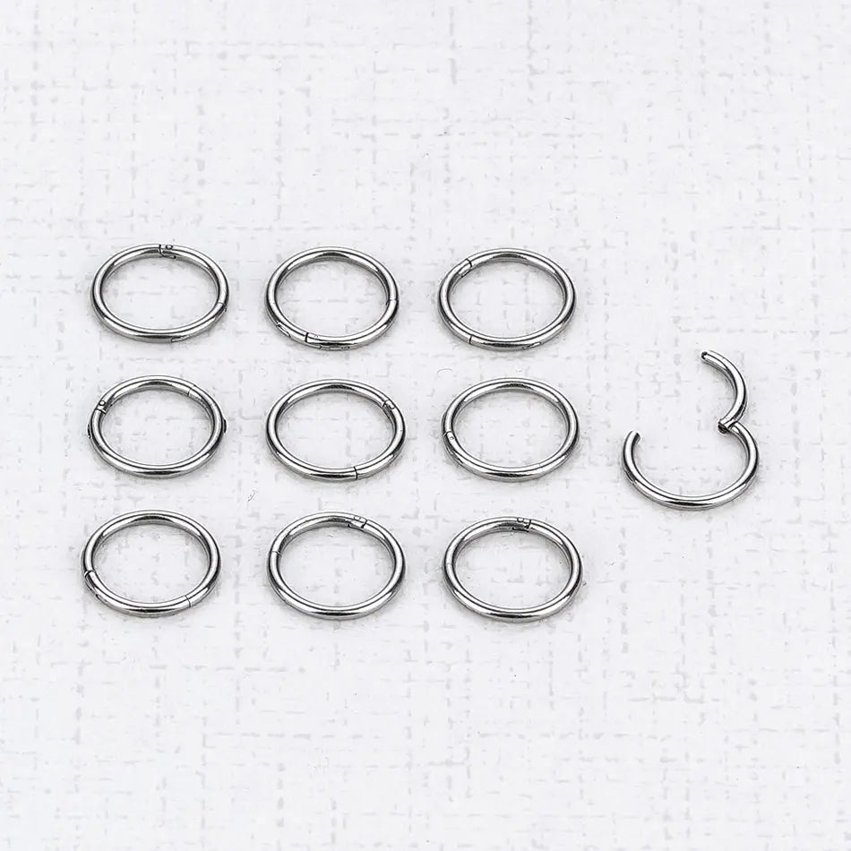 seamless nose hoop — minimalist stainless steel ring