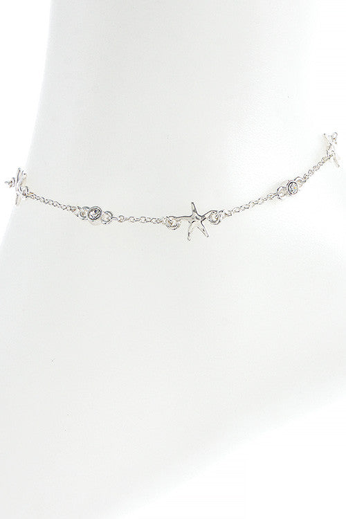 starfish beach anklet