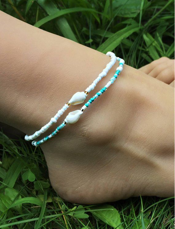 turquoise beach anklet summer