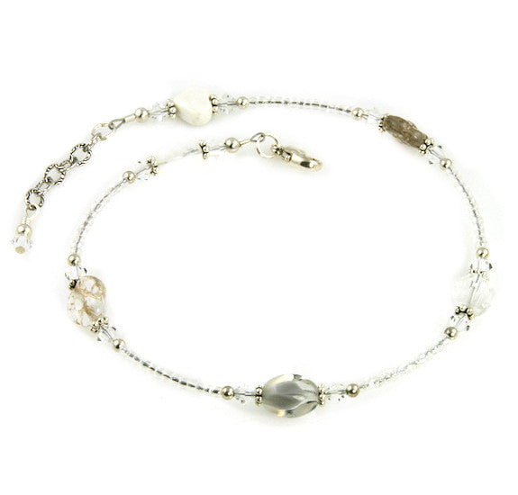 bohemian crystal beaded anklet