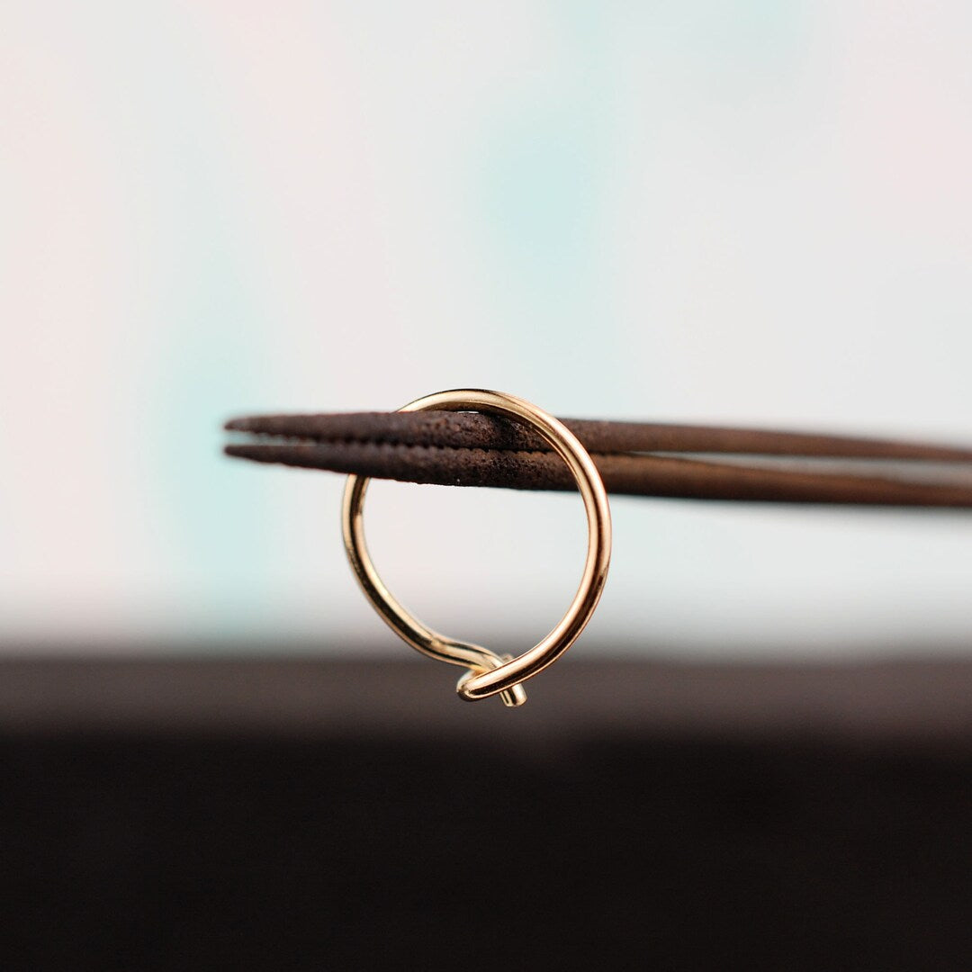 gold nose ring hoop