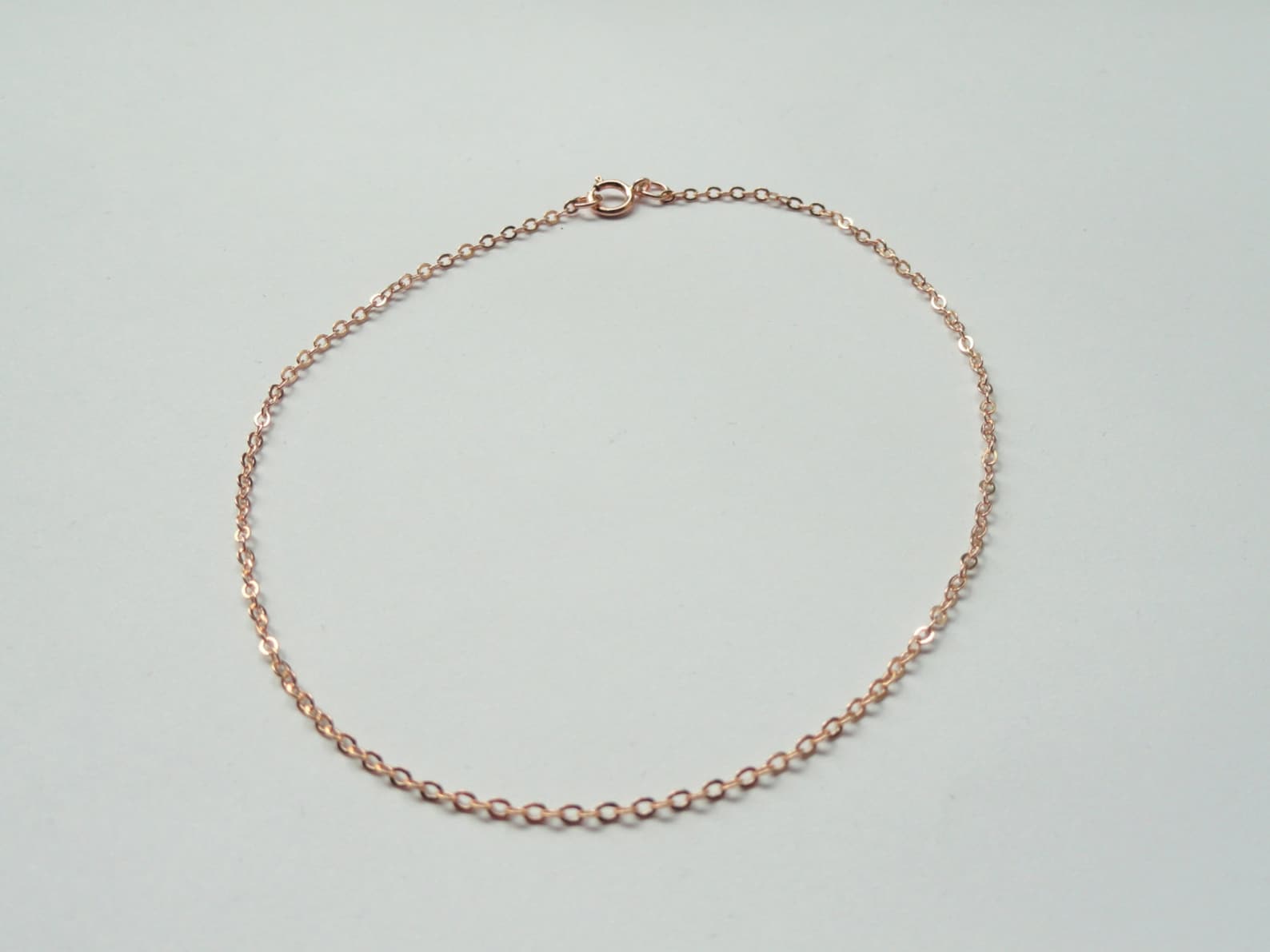 rose gold zirconia anklet