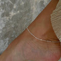 dainty gold chain anklet