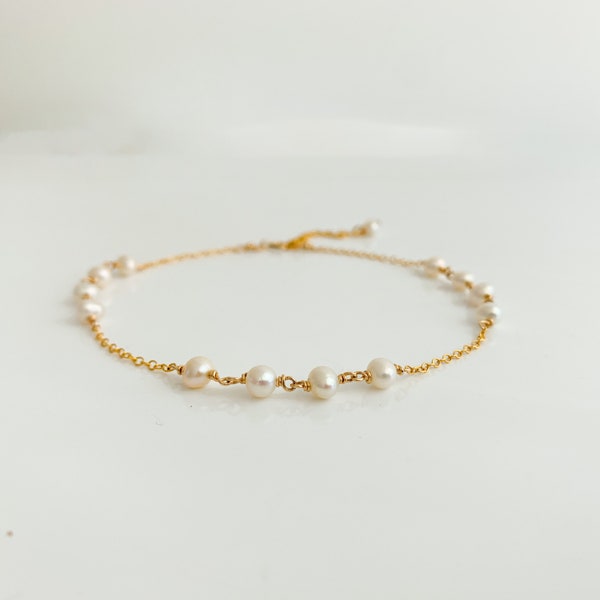 pearl ankle bracelet