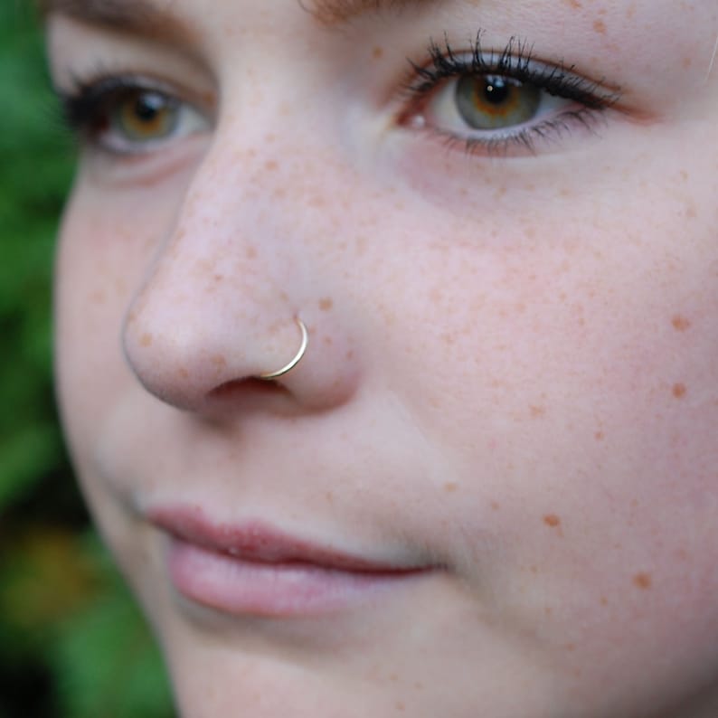 gold nose ring hoop