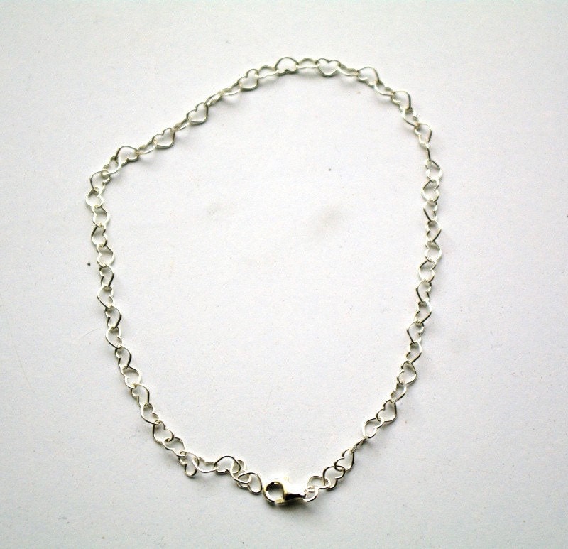 heart chain anklet set