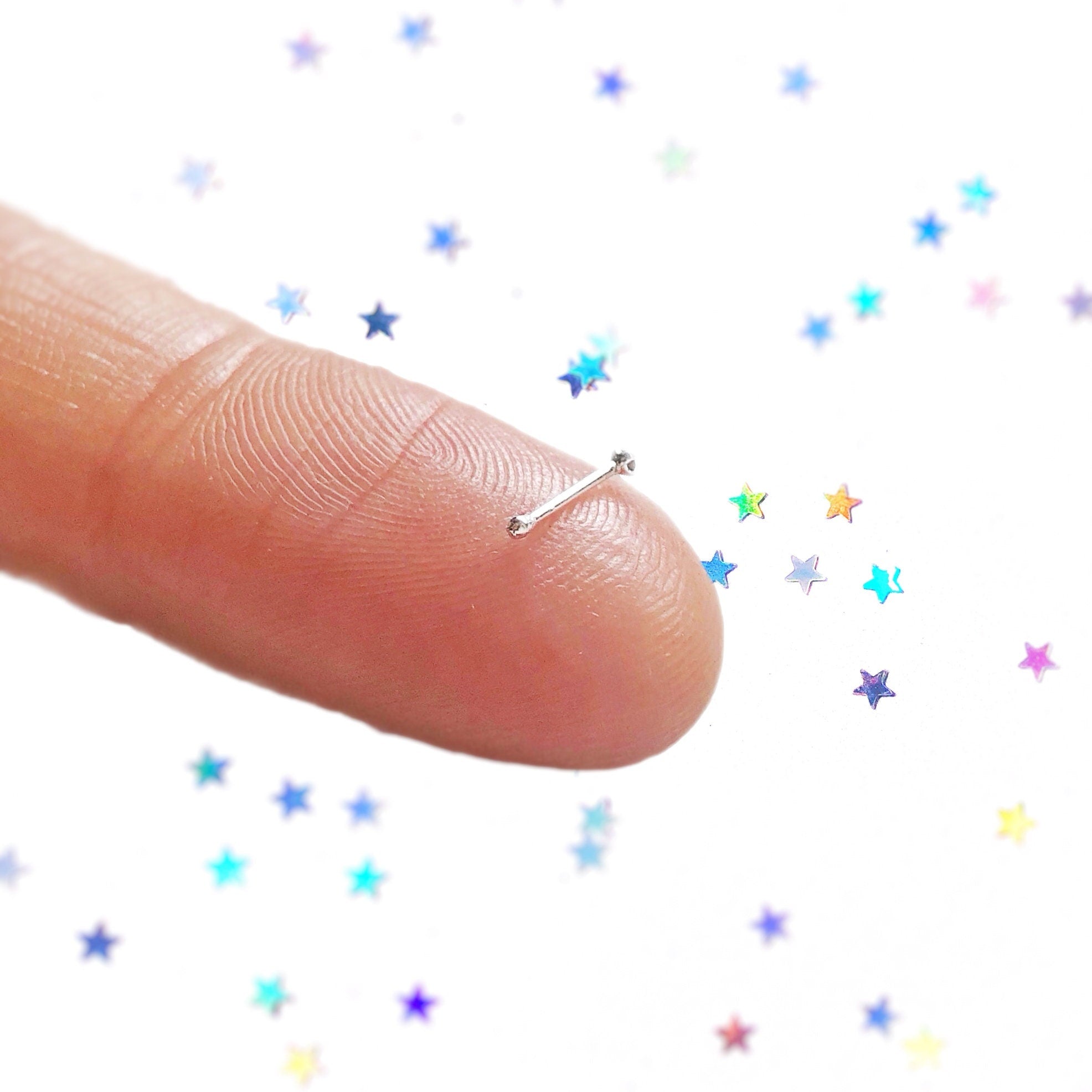 tiny crystal nose stud