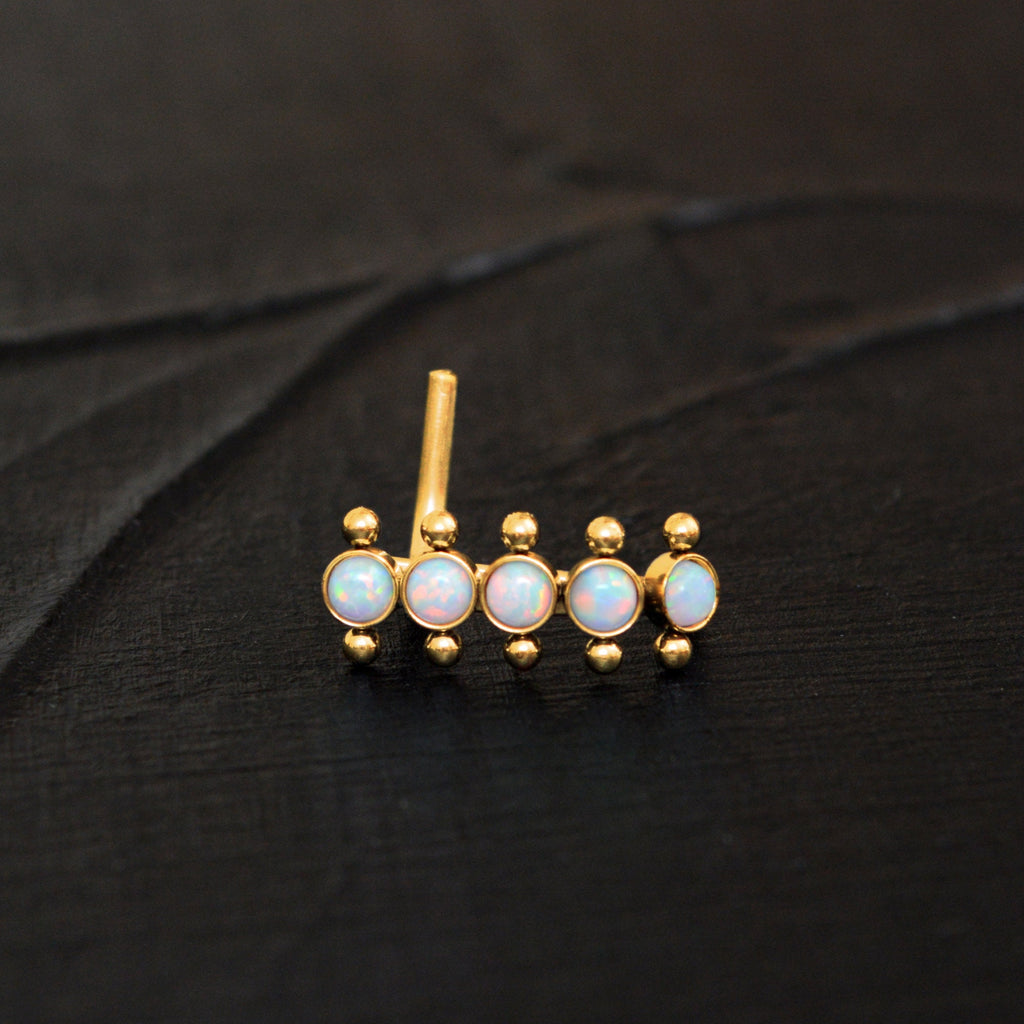 opal nose ring